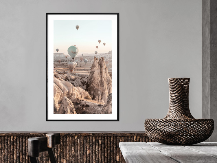 Wall Poster Magical Journey - landscape overlooking stone peaks and hot air balloons 129468 additionalImage 23