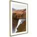 Poster Rusty Hills - landscape of a river forming a waterfall against brown mountains 130268 additionalThumb 9