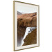 Poster Rusty Hills - landscape of a river forming a waterfall against brown mountains 130268 additionalThumb 3
