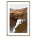 Poster Rusty Hills - landscape of a river forming a waterfall against brown mountains 130268 additionalThumb 18