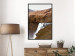 Poster Rusty Hills - landscape of a river forming a waterfall against brown mountains 130268 additionalThumb 6