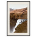 Poster Rusty Hills - landscape of a river forming a waterfall against brown mountains 130268 additionalThumb 27