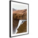 Poster Rusty Hills - landscape of a river forming a waterfall against brown mountains 130268 additionalThumb 8
