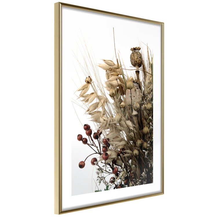 Wall Poster Golden Notebook - autumn plants on a white background in a boho motif 130468 additionalImage 7