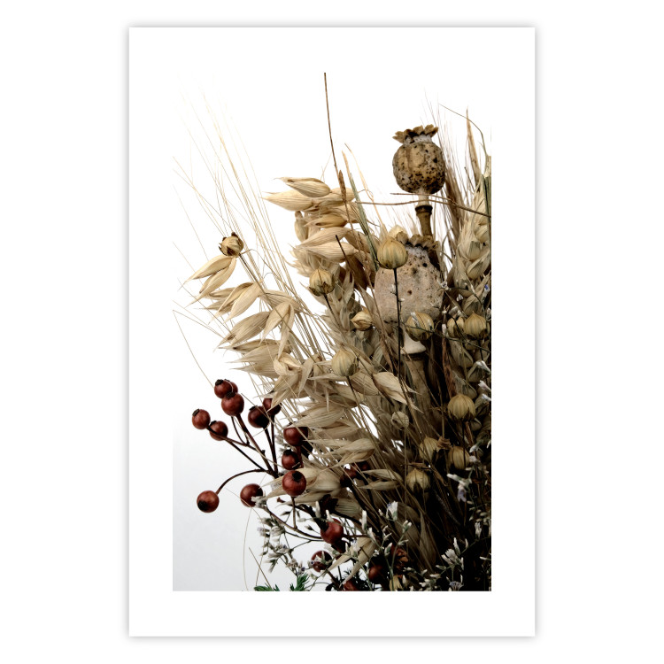 Wall Poster Golden Notebook - autumn plants on a white background in a boho motif 130468 additionalImage 19