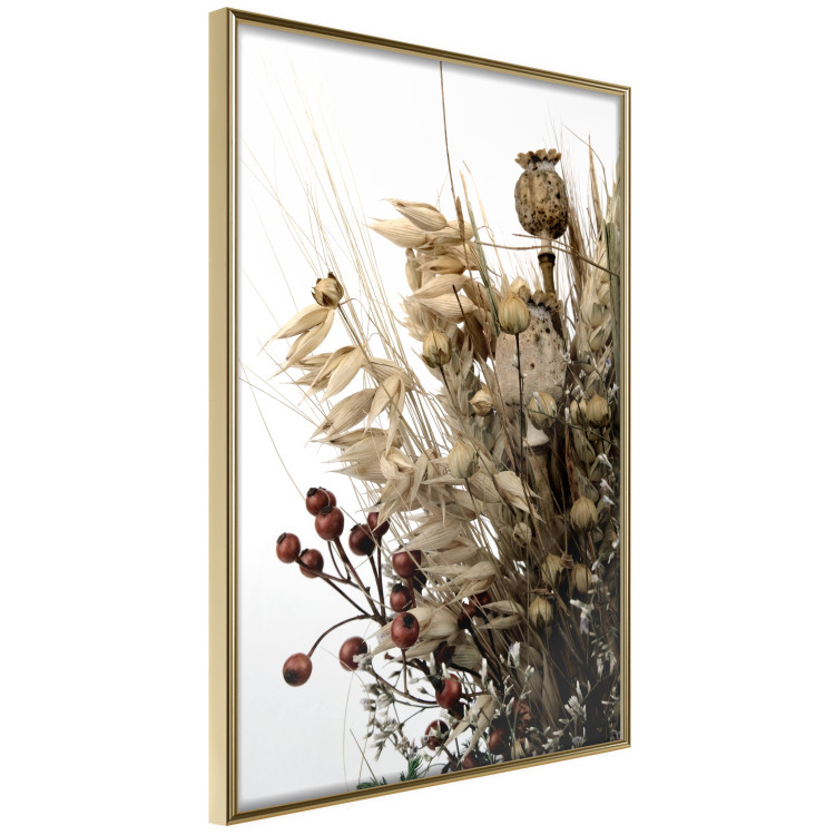 Wall Poster Golden Notebook - autumn plants on a white background in a boho motif 130468 additionalImage 12