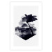 Poster High Mountain - black and white landscape of a tree in apparent wind 131768 additionalThumb 17