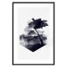 Poster High Mountain - black and white landscape of a tree in apparent wind 131768 additionalThumb 16