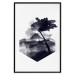 Poster High Mountain - black and white landscape of a tree in apparent wind 131768 additionalThumb 19