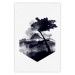 Poster High Mountain - black and white landscape of a tree in apparent wind 131768