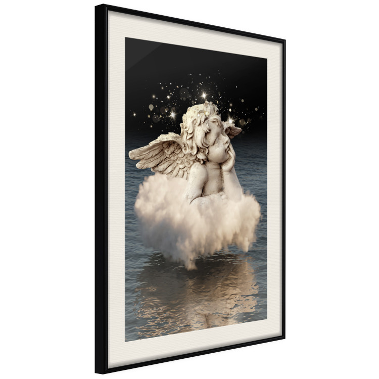 Poster Angelic Dream - whimsical angel in a cloud floating on water 132268 additionalImage 2