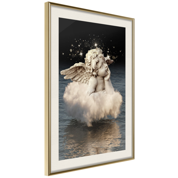 Poster Angelic Dream - whimsical angel in a cloud floating on water 132268 additionalImage 3
