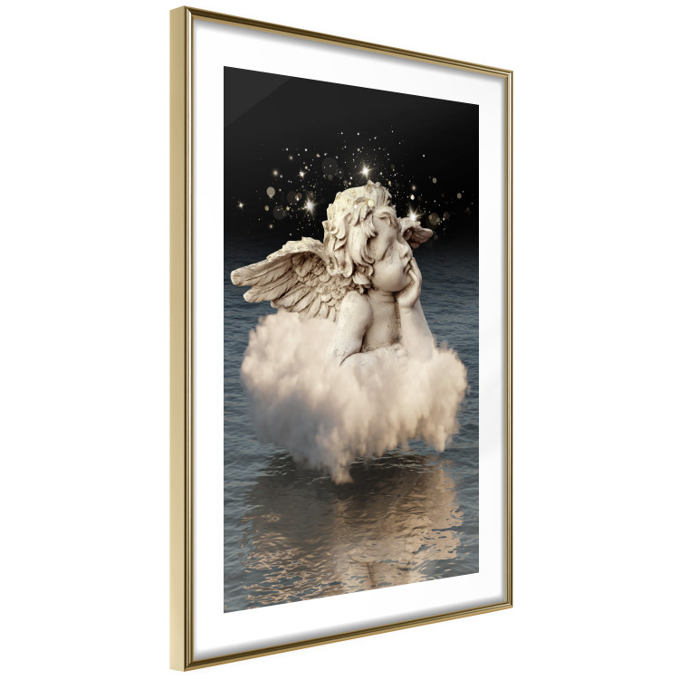 Poster Angelic Dream - whimsical angel in a cloud floating on water 132268 additionalImage 9