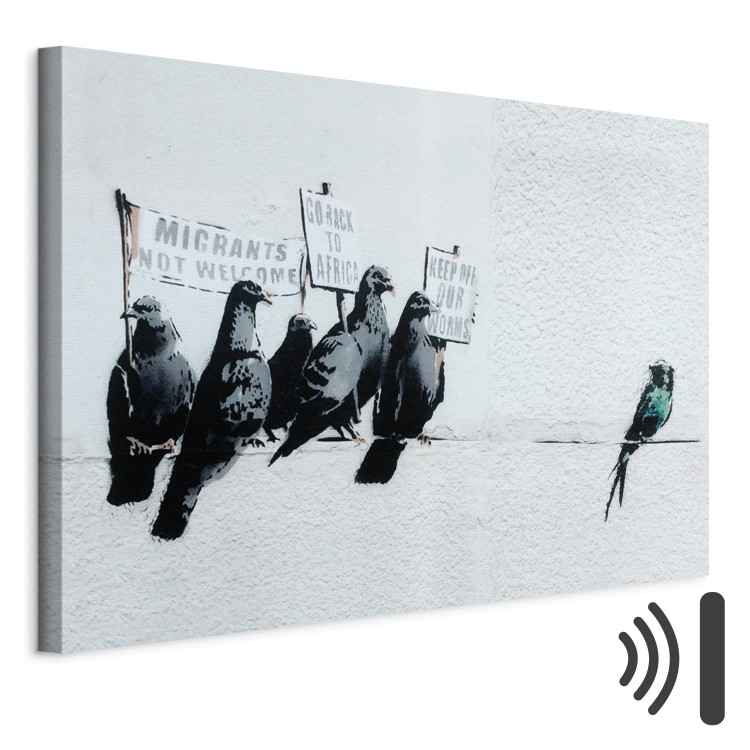Canvas Print Protesting Birds by Banksy 132468 additionalImage 8