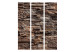 Folding Screen Stylish Brown (3-piece) - pattern in wall with texture of brown stone 132868 additionalThumb 3