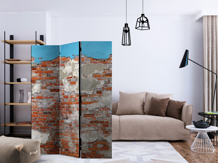 Room Divider Secrets of the Wall (3-piece) - composition with texture of red brick 133568 additionalImage 4
