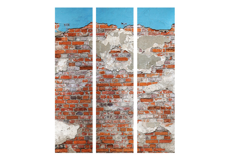 Room Divider Secrets of the Wall (3-piece) - composition with texture of red brick 133568 additionalImage 3