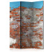 Room Divider Secrets of the Wall (3-piece) - composition with texture of red brick 133568