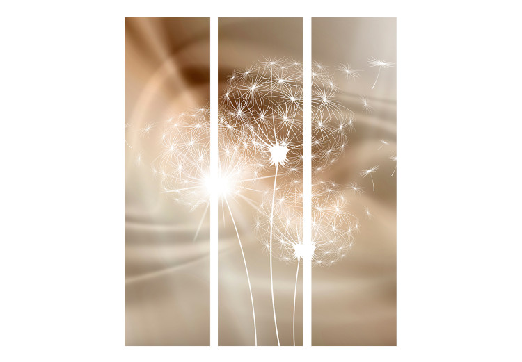 Room Separator Sunny Illusion - dandelion plant in an abstract illusion motif 133768 additionalImage 3