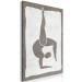 Canvas Print Gymnastic pose - scandi boho style graphic in grey colours 134168 additionalThumb 2