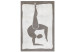 Canvas Print Gymnastic pose - scandi boho style graphic in grey colours 134168