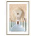 Poster Turquoise Colonnade - hallway architecture with ornaments and columns 134768 additionalThumb 16