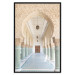 Poster Turquoise Colonnade - hallway architecture with ornaments and columns 134768 additionalThumb 18