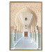 Poster Turquoise Colonnade - hallway architecture with ornaments and columns 134768 additionalThumb 17