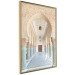 Poster Turquoise Colonnade - hallway architecture with ornaments and columns 134768 additionalThumb 10