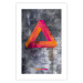 Wall Poster Strange Geometry - colorful impossible figure on a gray concrete background 134868 additionalThumb 25