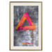 Wall Poster Strange Geometry - colorful impossible figure on a gray concrete background 134868 additionalThumb 20