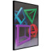 Poster Intertwined Symbols - colorful geometric figures mimicking a 3D effect 135168 additionalThumb 3