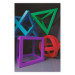 Poster Intertwined Symbols - colorful geometric figures mimicking a 3D effect 135168