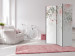 Room Divider Screen Rose Waterfall - First Variant (3-piece) - Flowers amidst plants 136168 additionalThumb 4
