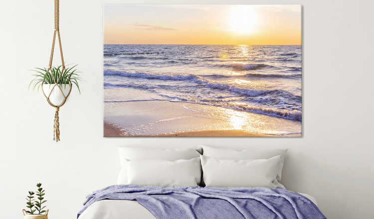Large canvas print Calm Waves - Brown [Large Format] 136368 additionalImage 4