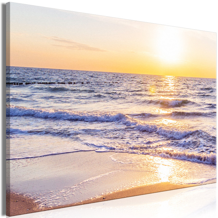 Large canvas print Calm Waves - Brown [Large Format] 136368 additionalImage 2