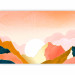 Wall Mural Sunny landscape - sunrise over mountains in pink tones 137468 additionalThumb 1