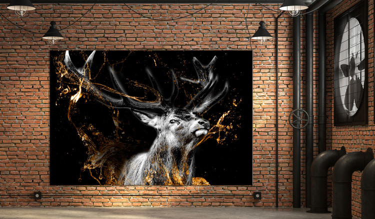 Large canvas print Golden Deer [Large Format] 137568 additionalImage 5