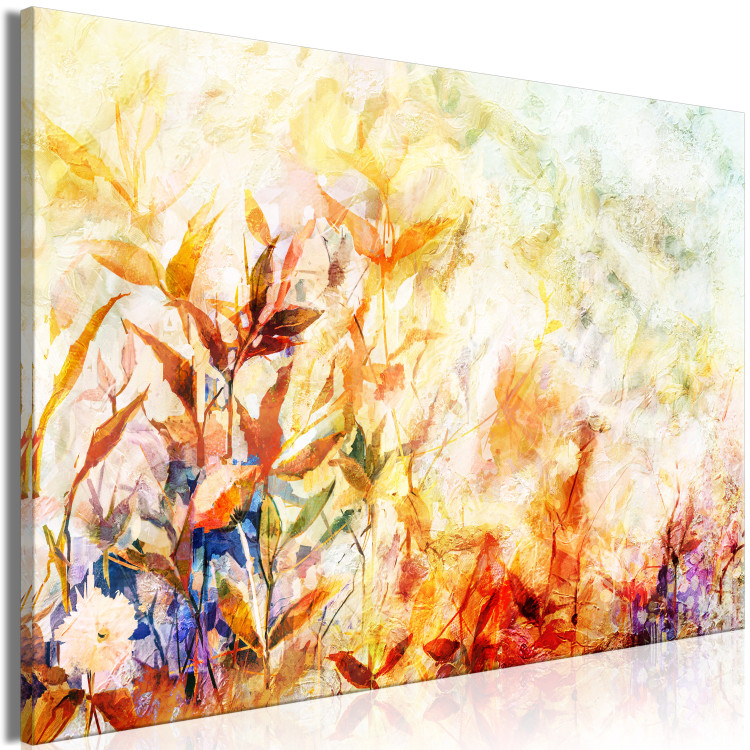 Canvas Art Print Meadow Like Painted (1-piece) Wide - colorful landscape with flowers 138268 additionalImage 2