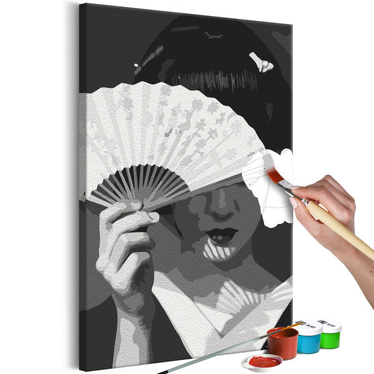 Paint by Number Kit Japanese Girl With a Fan 138668 additionalImage 3