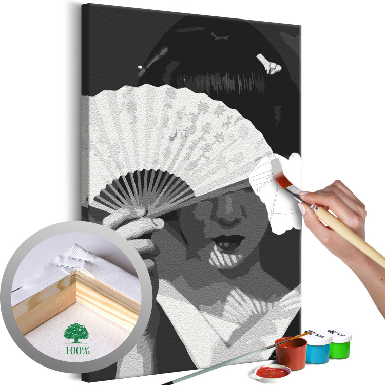 Paint by Number Kit Japanese Girl With a Fan 138668