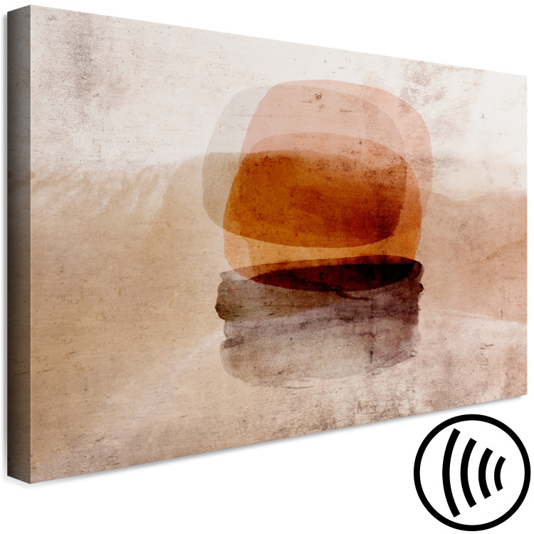 Canvas Print Abstraction (1-piece) - light sepia and amber watercolors 144068 additionalImage 6