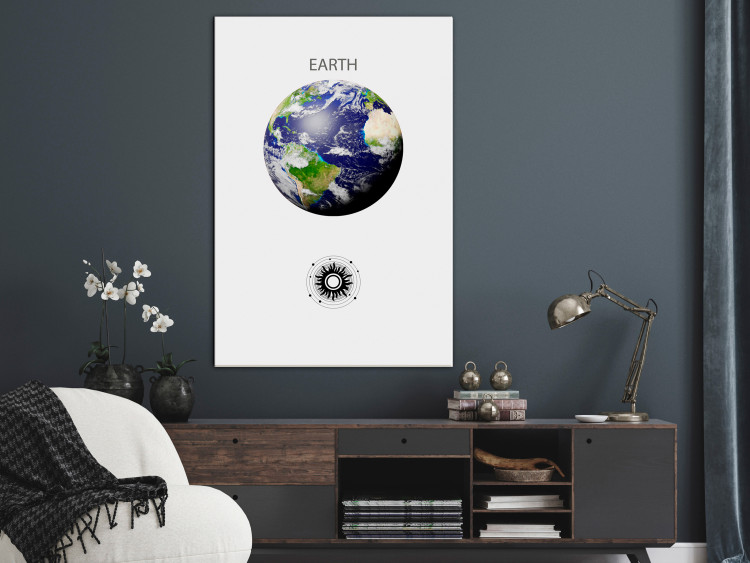 Canvas Green Planet II - Earth, Abstract Composition with the Solar System 146468 additionalImage 3