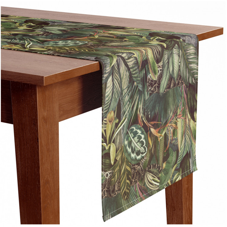 Table Runner Tigers among leaves - a composition inspired by the tropical jungle 147268