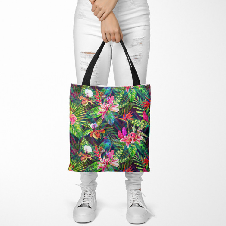 Shopping Bag Psychedelic flowers - floral motif in intensive colours 147568 additionalImage 2