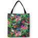 Shopping Bag Psychedelic flowers - floral motif in intensive colours 147568