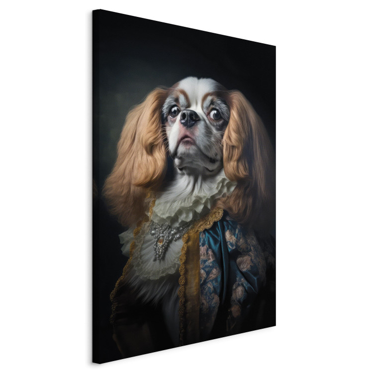 Canvas AI Dog King Charles Spaniel - Proud Aristocratic Animal Portrait - Vertical 150168 additionalImage 2
