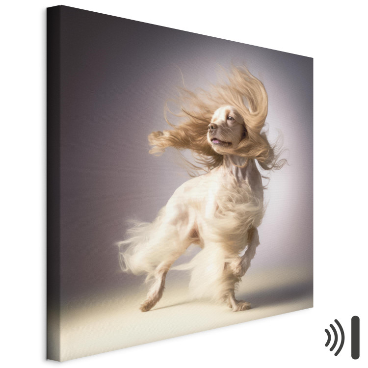 Canvas Print AI Dog Cocker Spaniel - Long-Haired Animal in the Wind - Square 150268 additionalImage 8