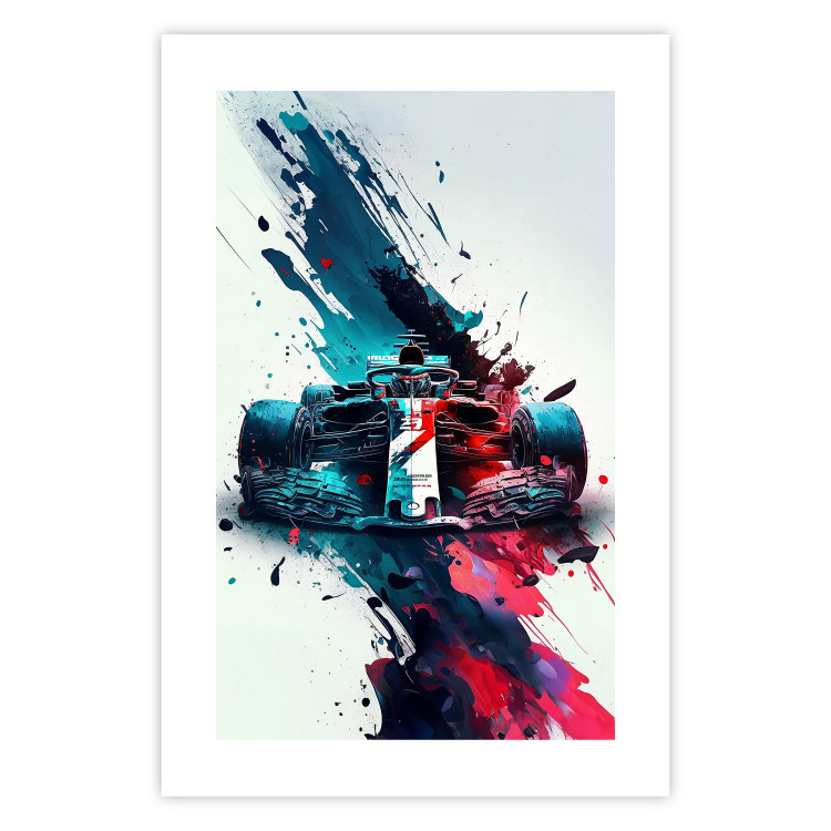 Wall Poster Formula 1 - Racing Car in Blots of Paint 150668 additionalImage 16