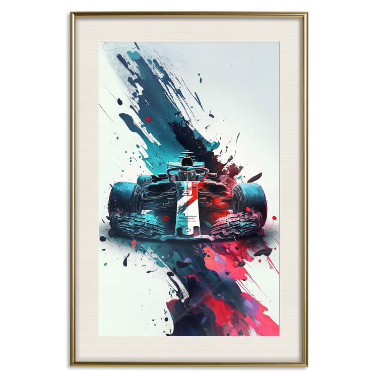 Wall Poster Formula 1 - Racing Car in Blots of Paint 150668 additionalImage 27